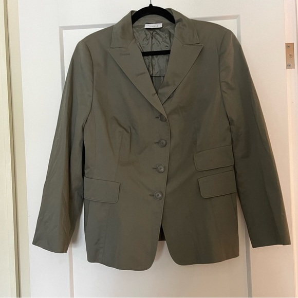 Akris Punto Jackets & Blazers - Akris Punto Olive Green Single-Breasted Blazer sz M-L